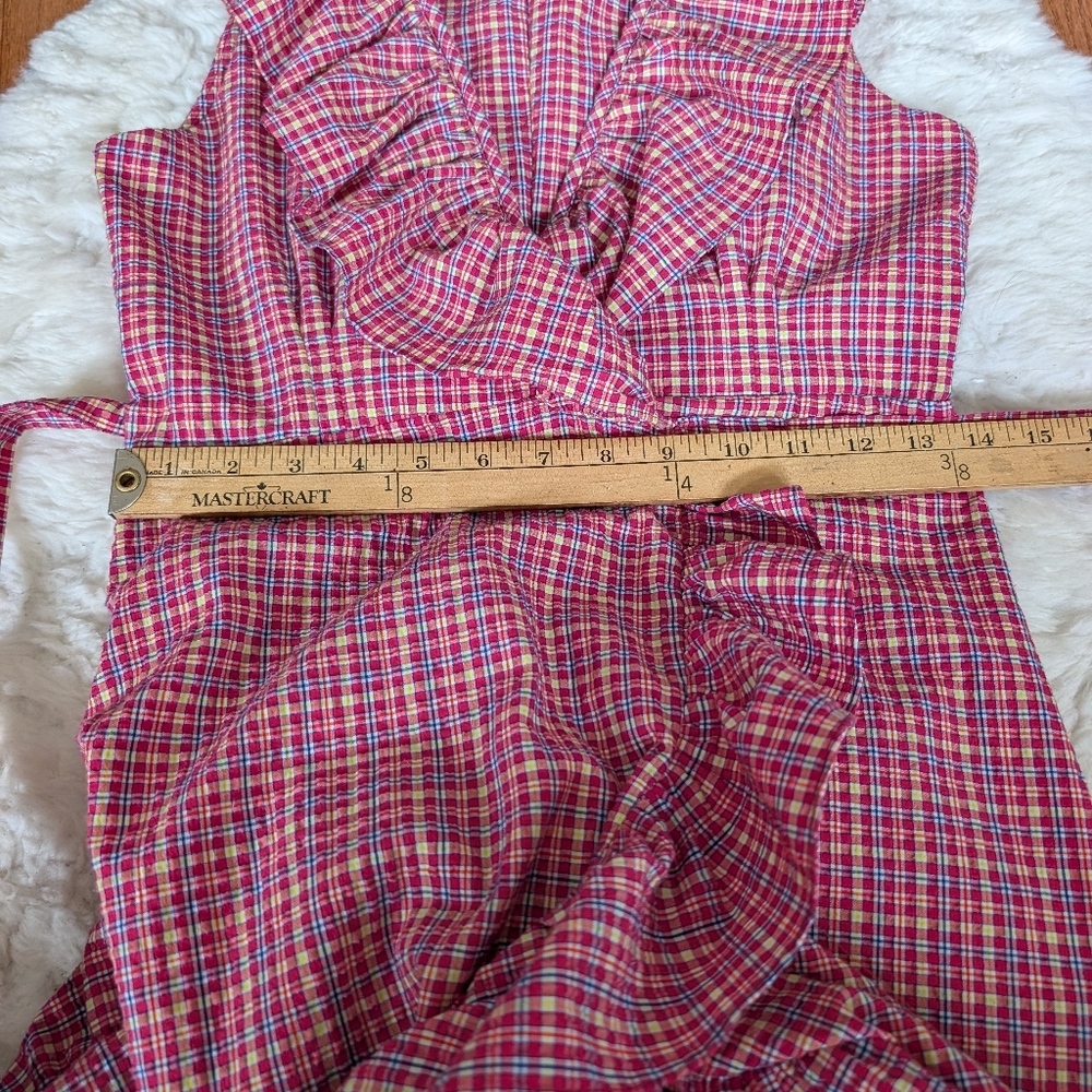 MISA Los Angeles Stella dress in gingham Plaid Medium - Picture 15 of 15